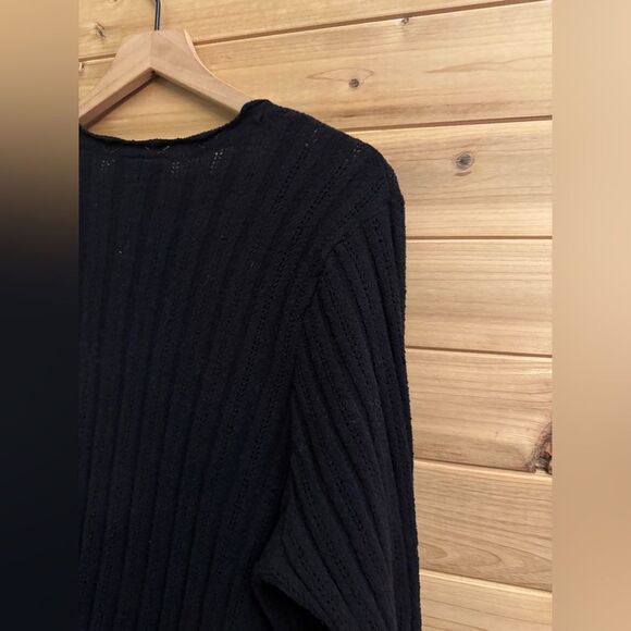 NWT Torrid Size 2 Black Tie Front Cropped Elbow Sleeve Shrug Cardigan - Picture 8 of 12